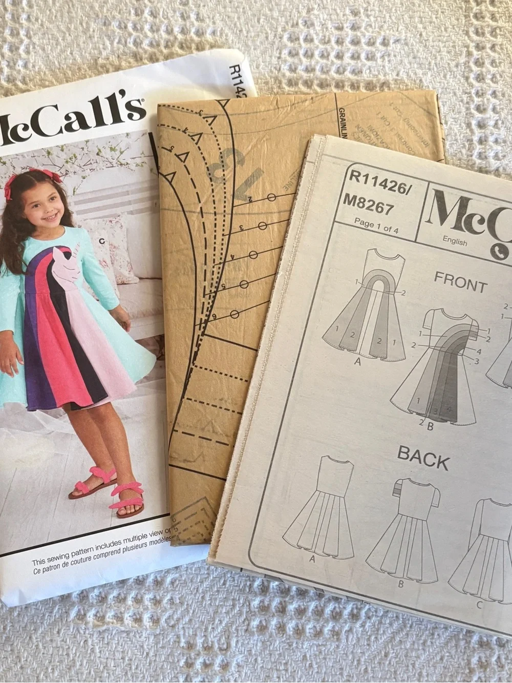 McCall’s Pattern R11426A for Toddler/Child’s Knit Dresses